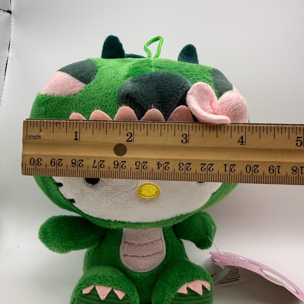 Hello Kitty in Green Dragon Costume Sanrio Fiesta Toy 6.5in Plush 2022 - Picture 5 of 9